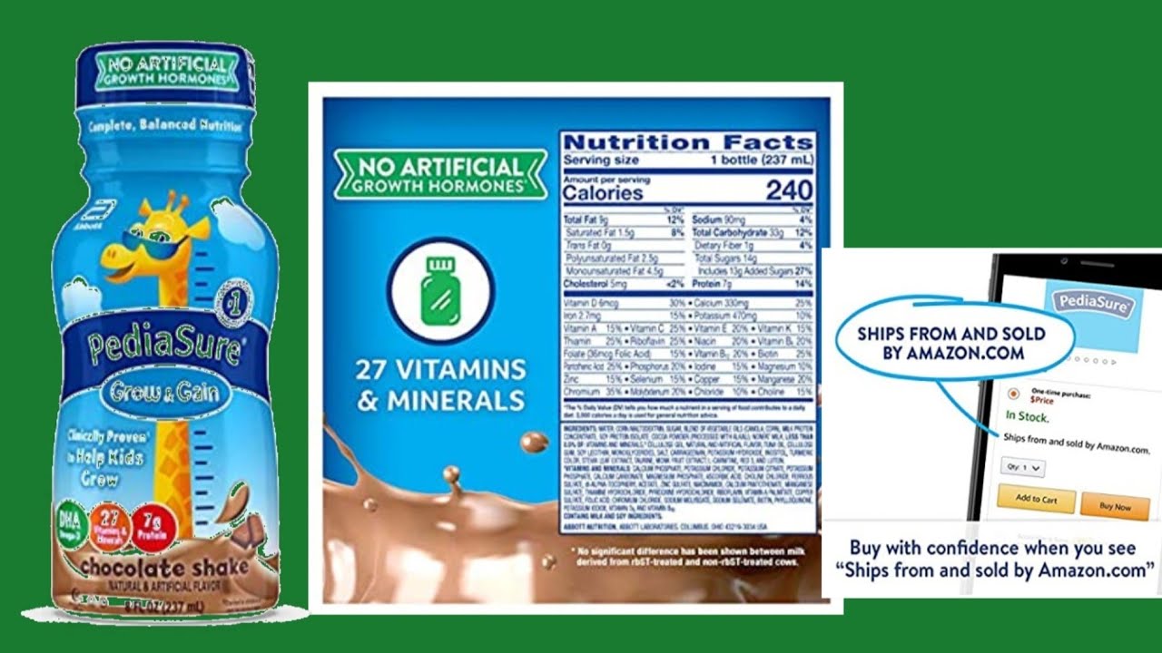PediaSure nutrition shakes for kids YouTube