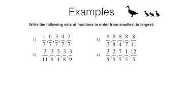 BossMaths N1d video 1– Ordering fractions