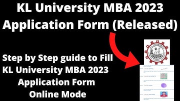KL University MBA 2023 Application Form (Released) - How to Register KL University MBA Application
