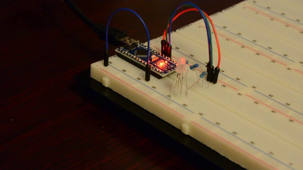 Beginner Arduino - Control an RGB LED - YouTube