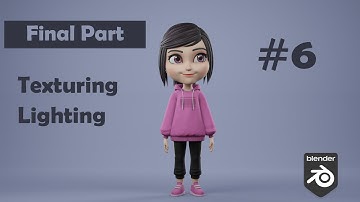 Modeling a Character in Blender 3d 2.83 Part 6 - Texturing, Lighting