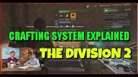 THE DIVISION 2 CRAFTING SYSTEM EXPLAINED