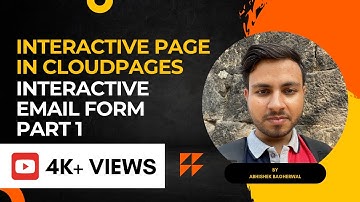 Interactive Page In CloudPages - Interactive Email Form - Part 1