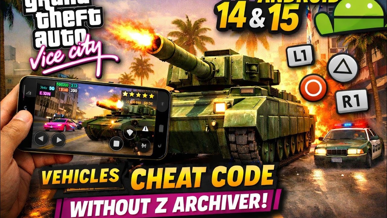 HOW TO USE VEHICALS,  TANK CHEAT CODE WITHOUT Z -ARCHIVER|| ,
