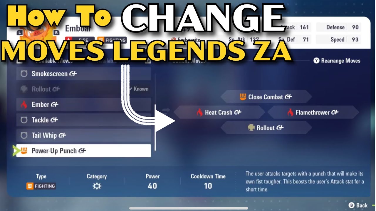 HOW TO CHANGE POKEMON MOVES LEGENDS ZA