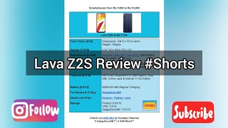 Lava Z2S Review #shorts @arunbn