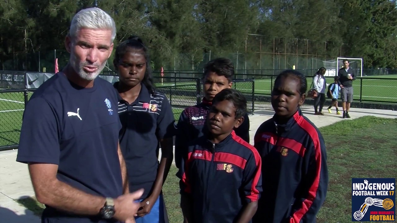 John Moriarty Football Thanks Socceroos! Indigenous Football Week
