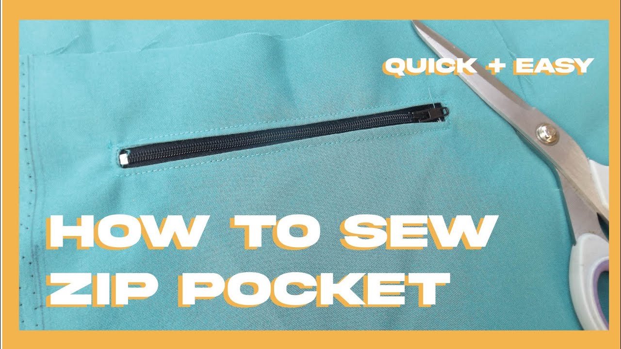 How to Sew a Zipper Pocket YouTube