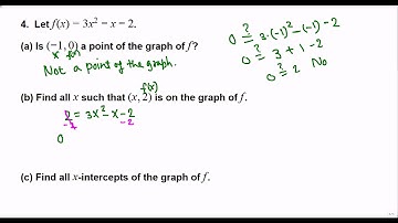 Finding x and y intercepts of function (college algebra)