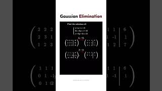 Gaussian Elimination Method | Solve Linear Equations Step by Step #maths #algebra #gaussian #method