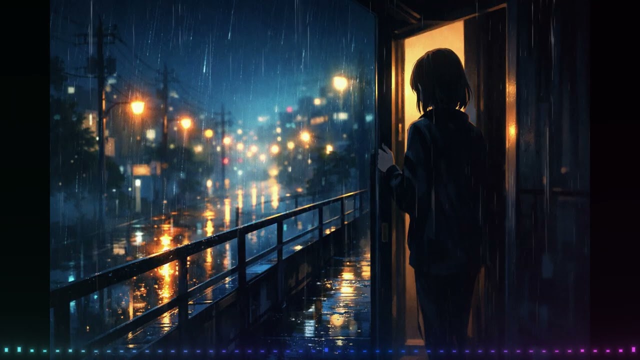 【CityPop】霧雨のテラス、濡れたアスファルト