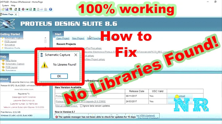 How to fix No Libraries Found No Components in Proteus 8 Professional [Khmer Subtitle]