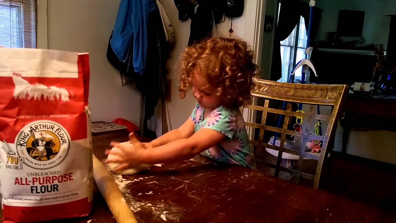 Ollie kneading bread YouTube