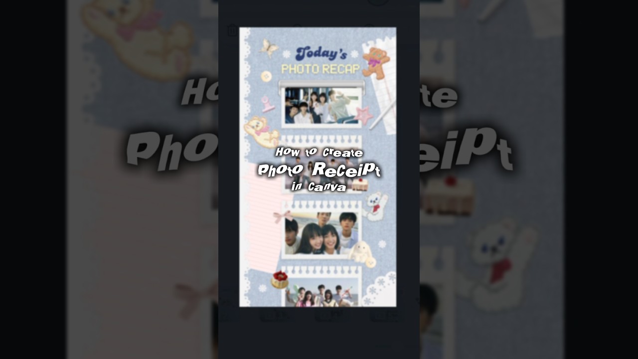 digital scrapbook photo receipt tutorial in canva 