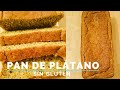 Pan de pltano sin harina sin gluten  solo 5 ingredientes