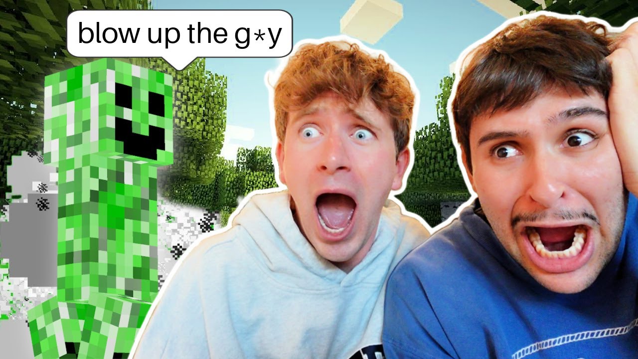 we played minecraft FOR THE FIRST TIME.. ft Stinky Asher