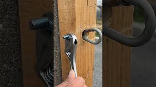 A genius technique for embedding metal rings into wood, super secure in seconds #lifehack #ropework
