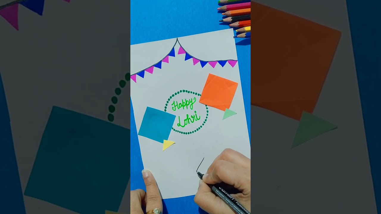 Happy Lohri Greeting Card/Handmade Paper Card