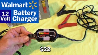 $22 Walmart 12 volt BATTERY CHARGER for Car Motorcycle Lawnmower
