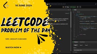 Leetcode Problem of the day [Day 1/10] - 10 June 2024 (Explanation & Solution)