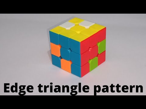 Make Edge Triangle Pattern on Rubik's Cube without Algorithm