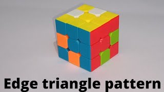 Make Edge Triangle Pattern on Rubik's Cube without Algorithm