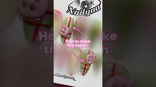 How to make this simple and easy plaid nail design with a 3D gel button! #tutorial #nailart