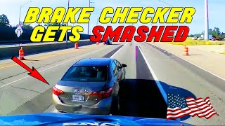 A Day in The Life of an American Truck Driver - Road Rage, Brake Check, Car Crash, Instant Karma USA