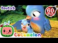 Fuenf kleine Voegel | CoComelon Deutsch | Cartoons und Kinderlieder