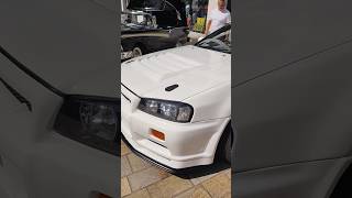 🤍Nissan skyline 🤍 Sheffield Custom car show #sheffield #uk #event #custom #car #cars #white #nissan
