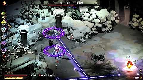Hades final boss with Crystal beam and 2x Chaos Cast boons