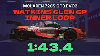 Automobilista 2 | Mclaren 720S GT3 EVO2 - Watkins Glen GP Inner Loop | Hotlap