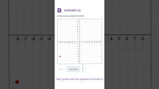 coordinates in 4 quadrants #gcsemaths #mathstutor #mathsrevision #esheets
