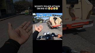 Scooty Police Attack On R15 v3 #shorts #shortvideo #shortsviral
