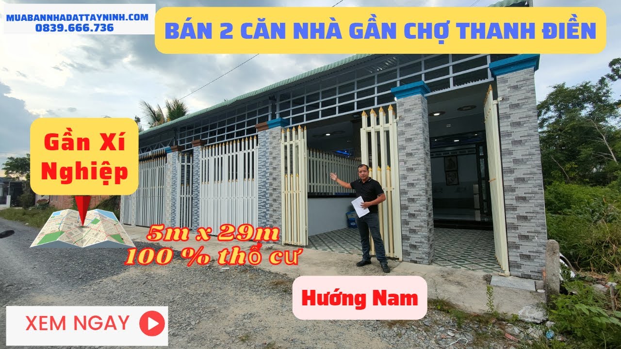 Bán 2 Nhà Sát Chợ Gần Xí Nghiệp Thanh Điền | Mua Bán Nhà Đất Tây Ninh 314N