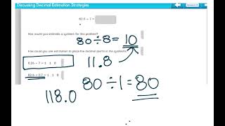 5th Grade Math Lesson 6-8 Estimating Decimal Products and Quotients