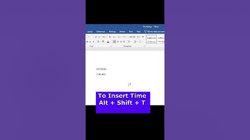 Quickly Insert Date and Time in Word