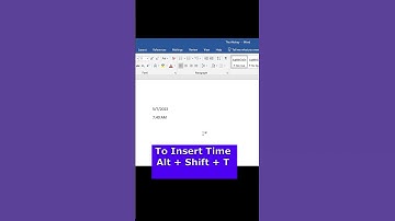 Quickly Insert Date and Time in Word