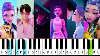 TOP 6 KPop Demon Hunters Songs - Piano Tutorial