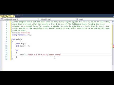 C++ program: Converting Binary to Decimal
