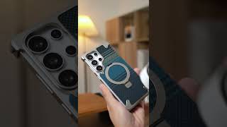 Blue patterned phone case with a special Kevlar pattern. #phonecase #oatsbasf#samsungs25ultra