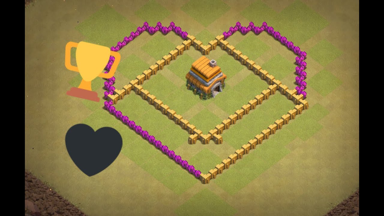 town hall 6 heart base 2016, town hall 6 trophy base, trophy ba...