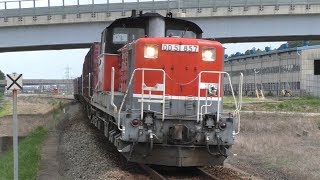 DD51形857号機+コキ7B 山陰迂回貨物下り 通過 @出雲神西駅