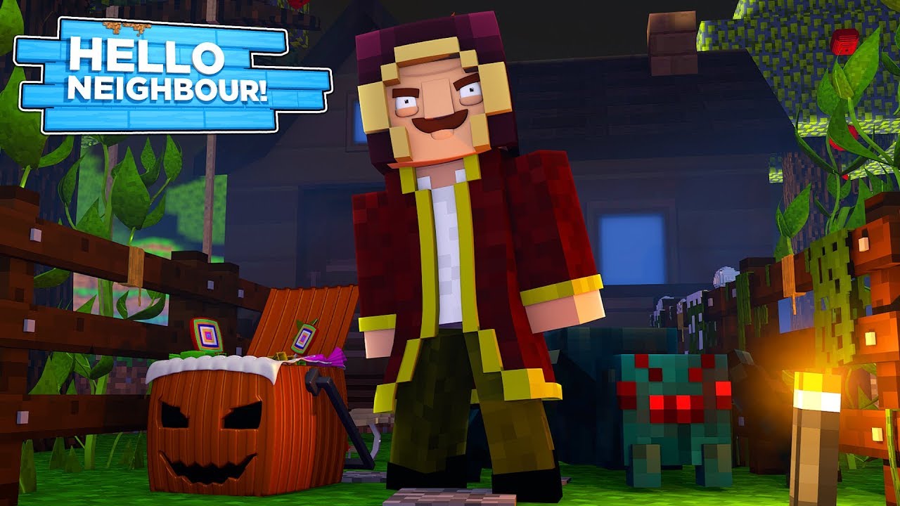 Minecraft Hello Neighbour — розыгрыш от соседа на Хэллоуин!