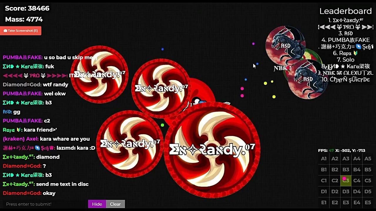 Agar.io | 16k CANNON SPLİT, DOUBLE SPLİT, AMAZİNG POP SPLİT, CANNON SPLİT