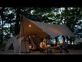 【夫婦キャンプ】スノーピークで過ごす快適な秋キャンプ | snow peak Land Nest | ASMR | camping
