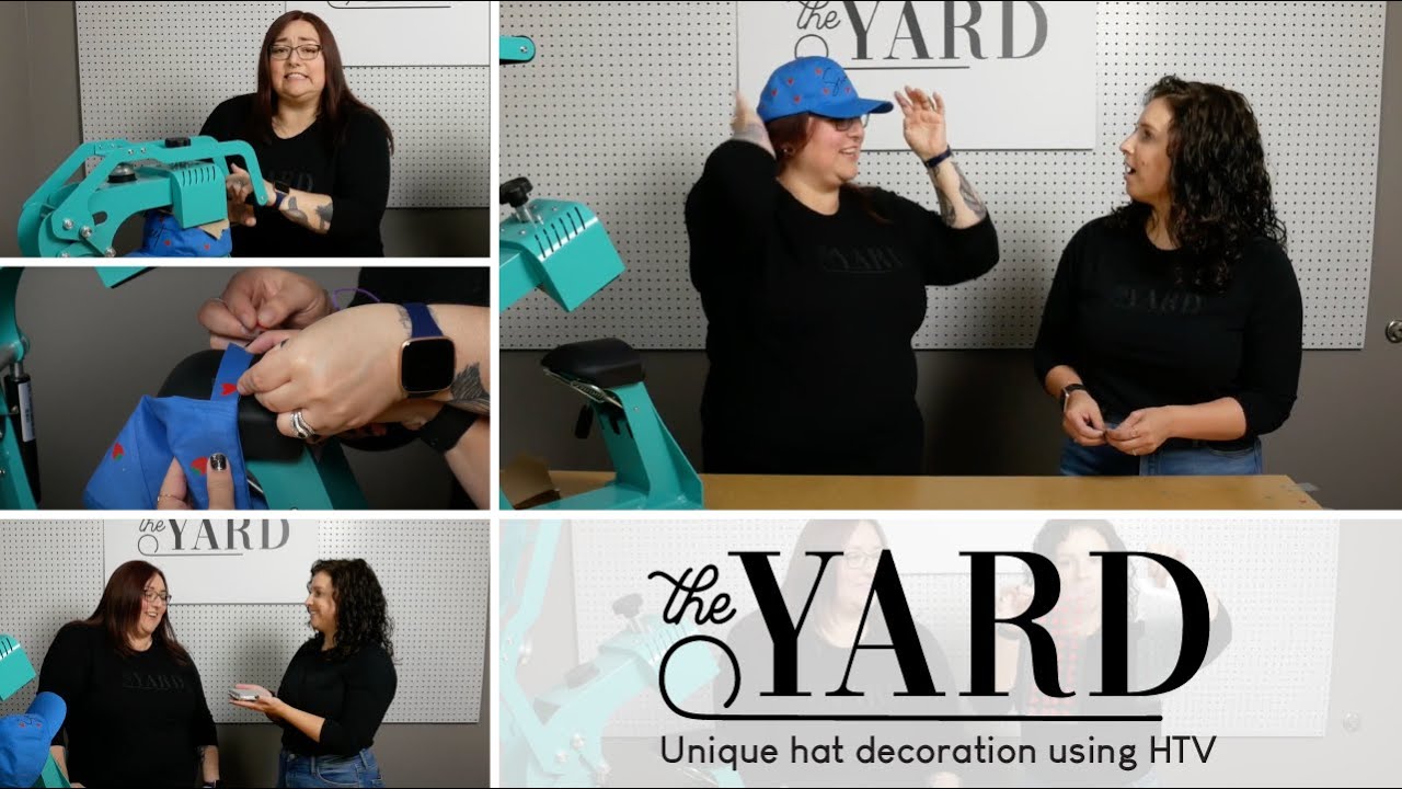 how-to-decorate-a-hat-using-htv-the-yard-episode-14-youtube