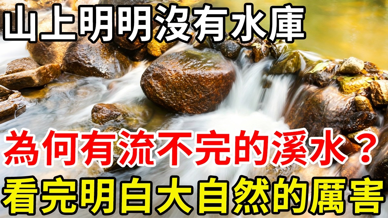 山上明明沒有水庫，為什麼有流不完的溪水？看完才明白大自然的厲害