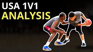 Beat Your Defender 1v1 (Durant, Booker, Tatum, PG) USA Basketball Analysis
