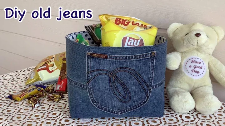 Diy old jeans, fabric basket tutorial, how to fabric basket, reuse cloths, jeans fabric basket